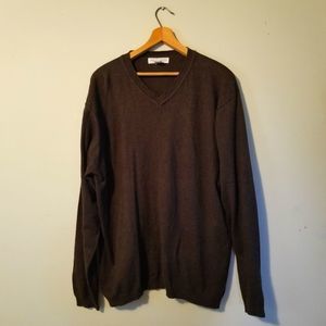 Pronto-Uomo Cotton Cashmere V Neck Pullover Sweater